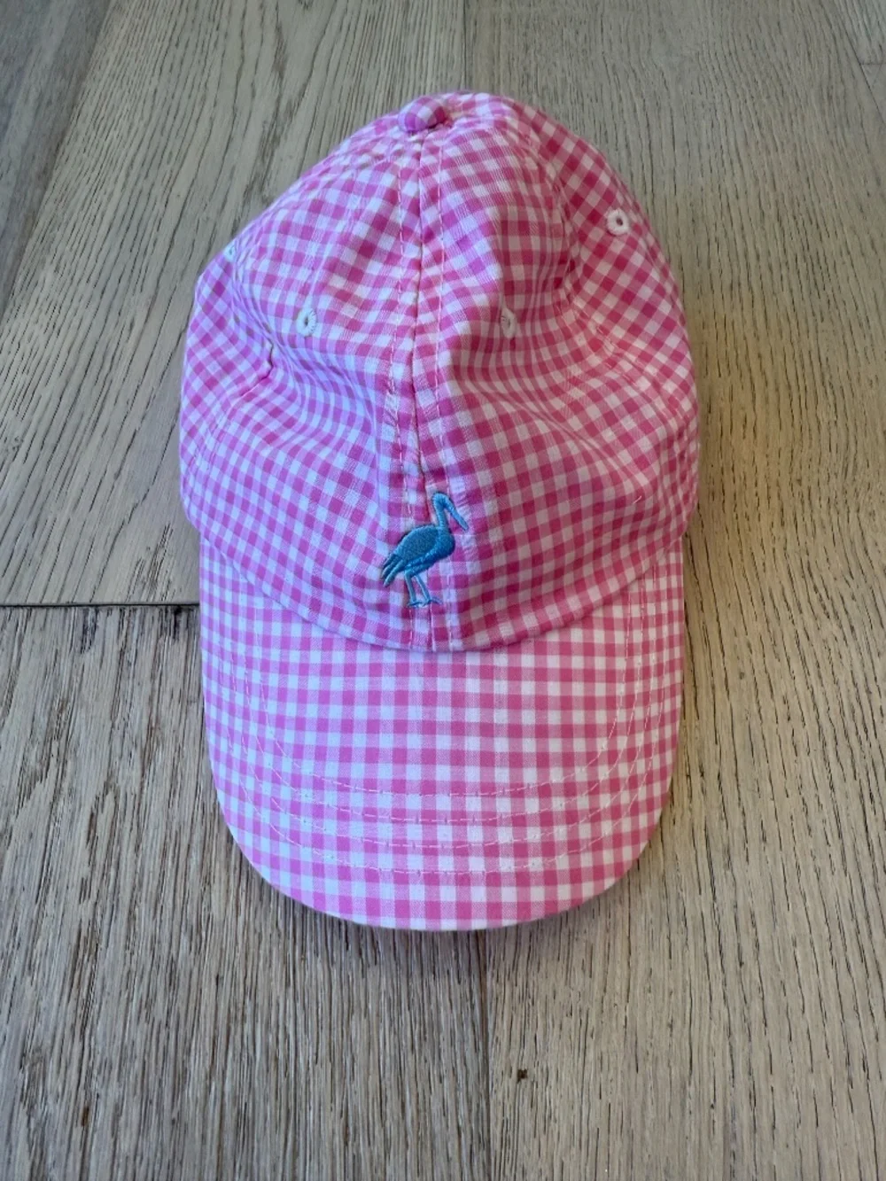 TBBC Covington Cap Hamptons Hot Pink Gingham Beale Street Blue Stork NWOT